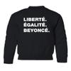 superhotapparel Music World Tour Renaissance Liberte Egalite Beyonce Youth Crewneck Sweatshirt (Black, Youth Large) view 1