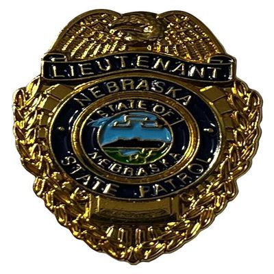 Nebraska State Patrol Lieutenant Badge Hat Cap Lapel Pin PO-528 (6)