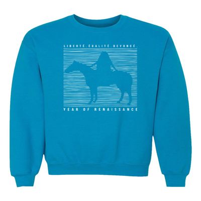 Liberte Egalite Singer Year of Renaissance Beyonce Unisex Crewneck Sweatshirt (Sapphire, XX-Large)