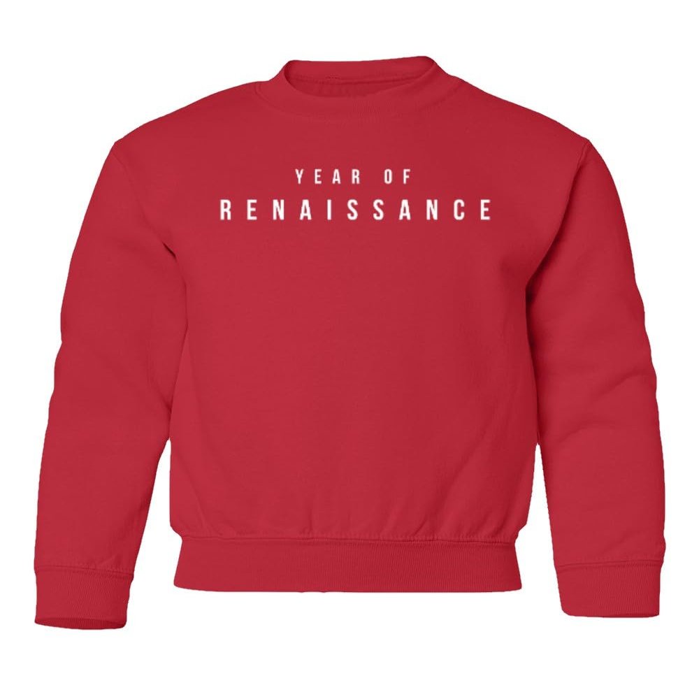 superhotapparel Music World Tour 2023 Year Of Renaissance Beyonce Youth Crewneck Sweatshirt (Red, Youth Small)