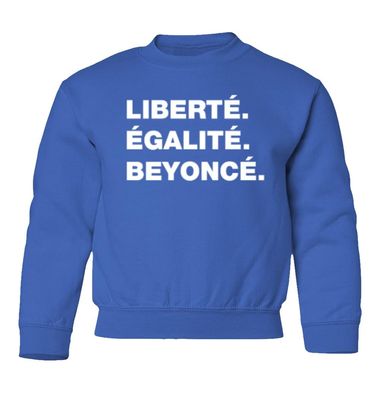 superhotapparel Music World Tour Renaissance Liberte Egalite Beyonce Youth Crewneck Sweatshirt (Royal, Youth Small)