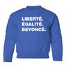 superhotapparel Music World Tour Renaissance Liberte Egalite Beyonce Youth Crewneck Sweatshirt (Royal, Youth Small) view 1