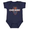 Xtreme Apparrel Chicago Field Map Baby Bodysuit for Football Fans (Navy, 12M) view 1
