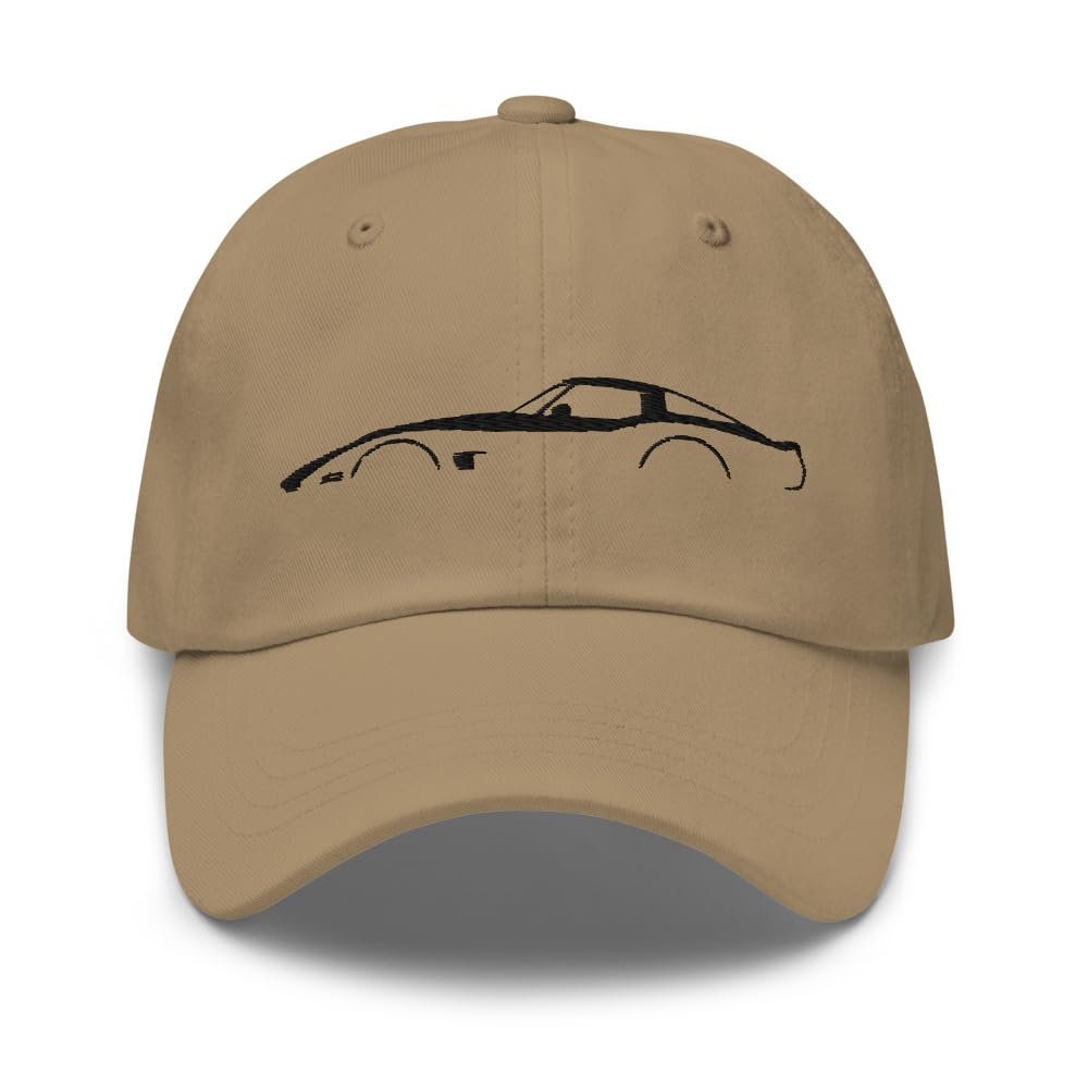 Sports Car C3 Outline 3rd Gen Corvette Owners Embroidered Classic Car Dad hat Khaki