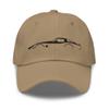 Sports Car C3 Outline 3rd Gen Corvette Owners Embroidered Classic Car Dad hat Khaki view 1