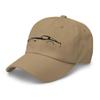 Sports Car C3 Outline 3rd Gen Corvette Owners Embroidered Classic Car Dad hat Khaki view 3