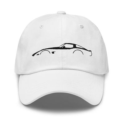 Sports Car C3 Outline 3rd Gen Corvette Owners Embroidered Classic Car Dad hat White