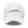 Sports Car C3 Outline 3rd Gen Corvette Owners Embroidered Classic Car Dad hat White view 1