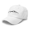 Sports Car C3 Outline 3rd Gen Corvette Owners Embroidered Classic Car Dad hat White view 3