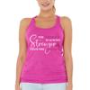 The Comeback is Always Stronger Than The Setback Breast Cancer Awareness Women's Racerback Tank Top XX-LargeHeather Fuchsia 0 view 2