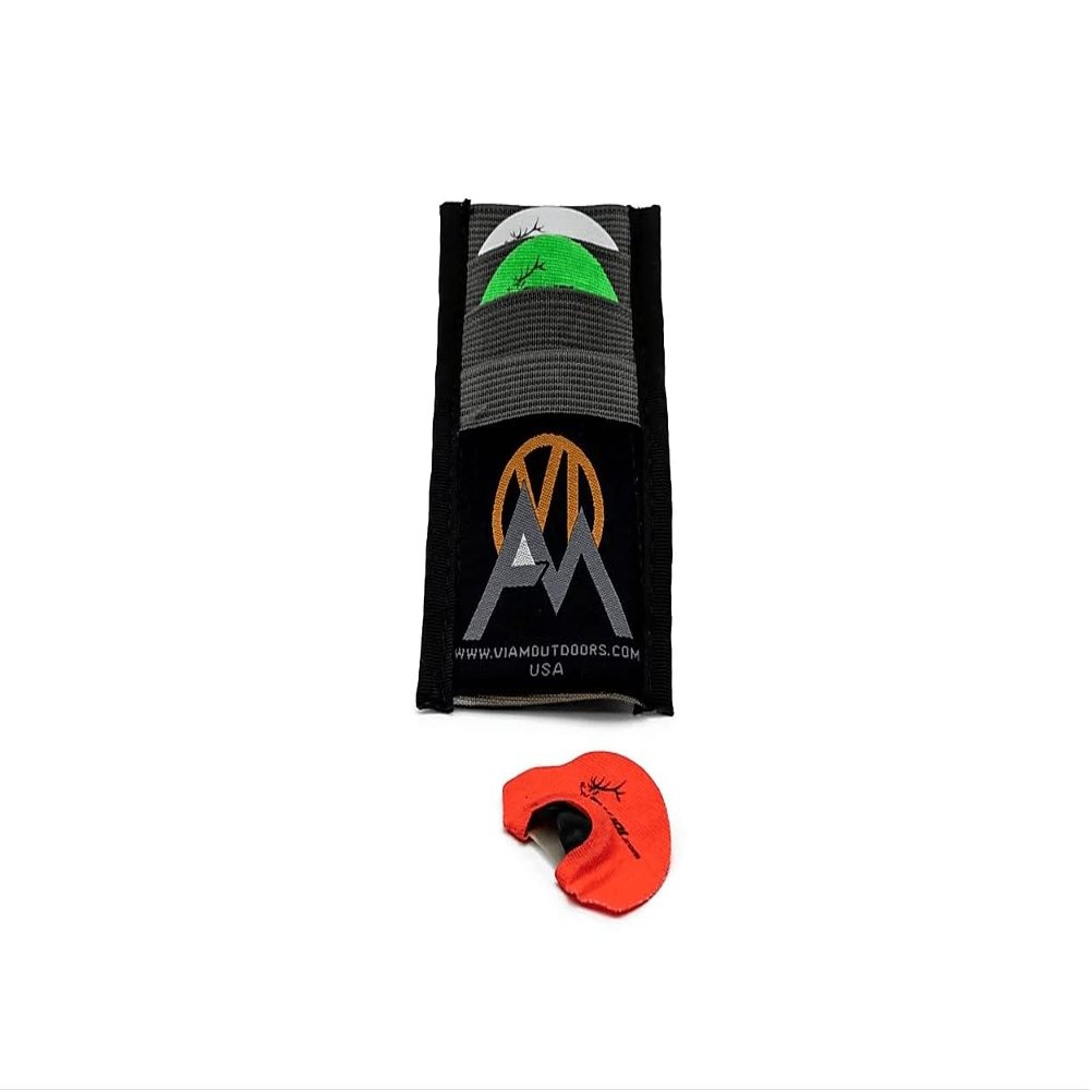VIAM Outdoors, Bighorn Reed Stash, Turkey and Elk Mouth Call Organizer and Holder, Holds 5 Mouth Reeds, Breathable, attaches to Backpacks, binoharness, Bugle Tubes, and 1 1/2 in Nylon Webbing