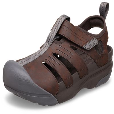 Crocs Men's Yukon Fisherman Sandal, Espresso, 9