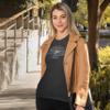 Life is Good. Women's Spooky Daisy Moon Long Sleeve Crusher Tee, Jet Black, Small view 2
