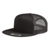 YP Classics Flat Bill Trucker Cap, One Size, Black, One Size view 4