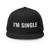 CreativeTees4You I'm Single Hat - 5 Panel Trucker Hat, Funny Single Person Gift, Joke Meme Gag Gift, Gift for Friend Dating Black view 1