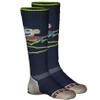 FOX RIVER Kids Ski Socks - Over the Calf Monkey Fun for Little Skiers | Lightweight, Durable, Merino Wool Blend, Navy, Large view 1
