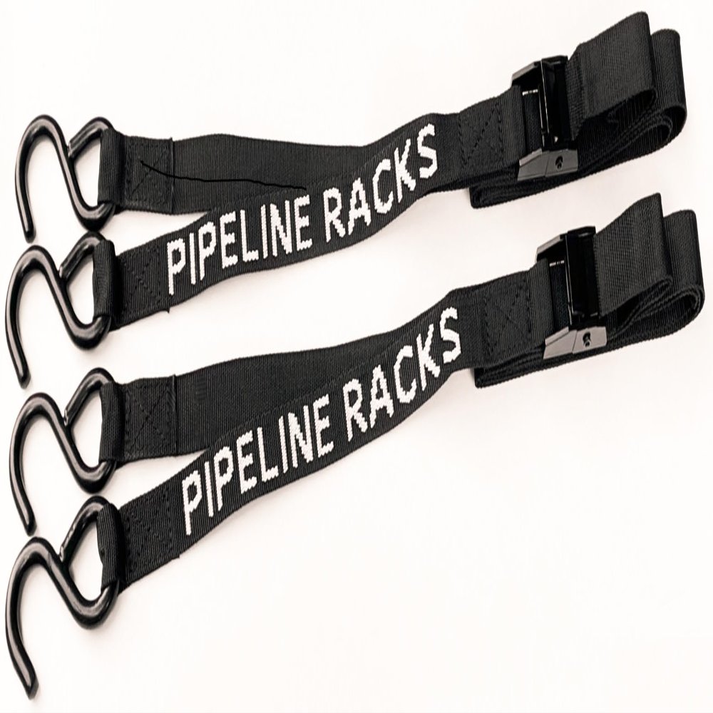 Tie Down Straps Heavy Duty with Cam Buckle and S Hooks | 2 Pack | Cam Buckle Straps for Enhanced E-Bike Support Over 40 Pounds | Secure Gear in Truck Beds, Trailers, Carriers, Vans | Gift Set for Men