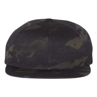 YP Classics Flat Bill Snapback Cap, One Size, BlackNeon Green, Adjustable