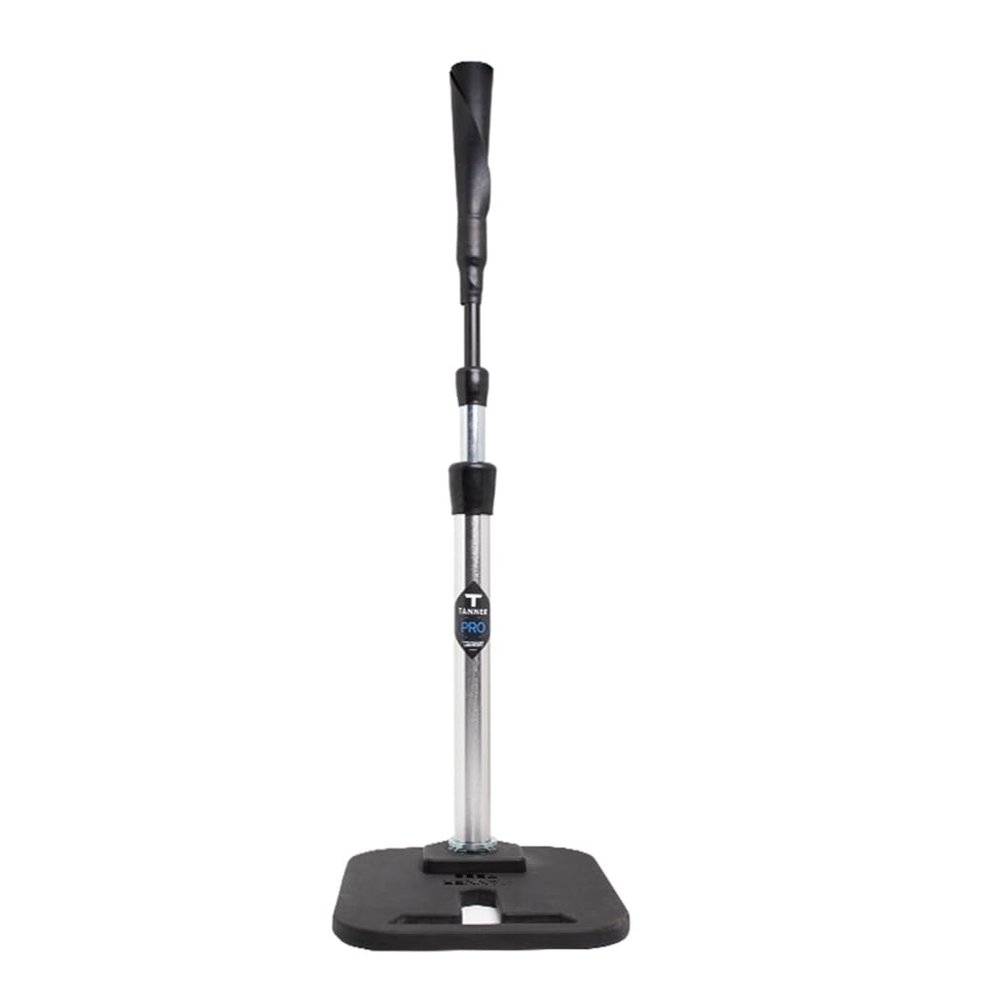 TANNER Tees Pro Batting Tee | Pro Style Tee for Baseball, Softball, Slow Pitch | Adjusts 26-43 | Age 8 up | Durable Weighted Base, Hand Rolled Flextop, Reinforced Steel Stem | Hand Assembled