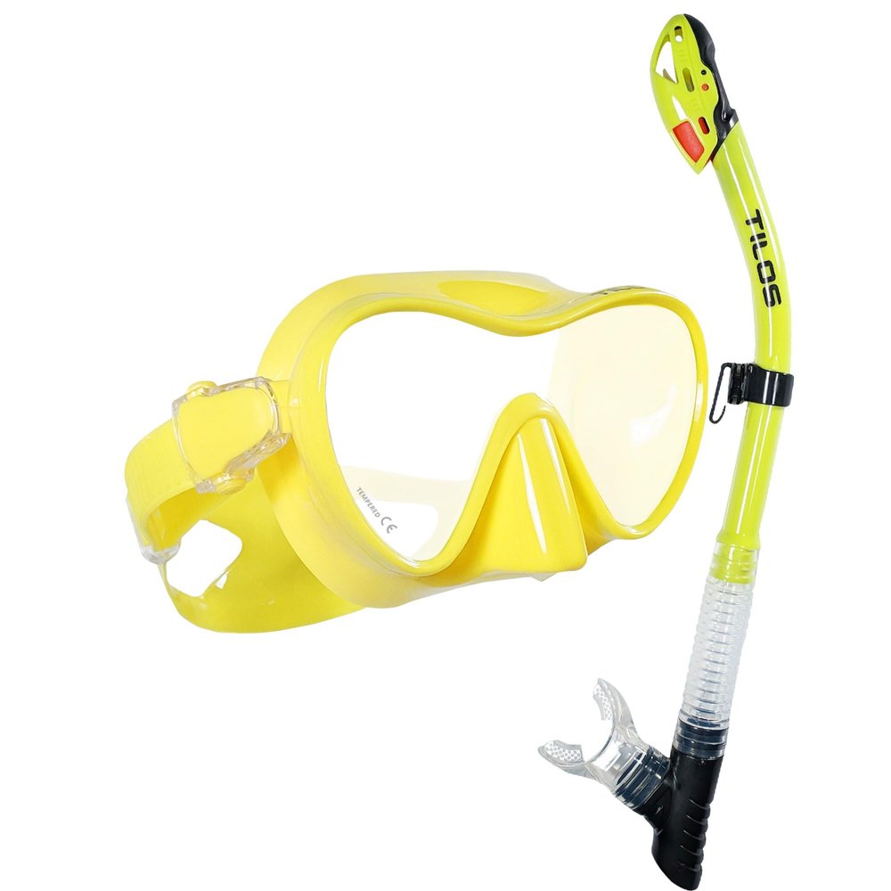 Tilos CoveOps Mask with Ari Dry Snorkel Set (Yellow)