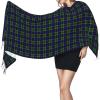 LMNSWDA Clan Leslie Tartan Women's Fashion Cashmere Feel with Tassel Large scarf warm party shawl Wraps view 3