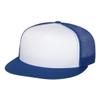 YP Classics Flat Bill Trucker Cap, One Size, Black, One Size, Royal-White-Royal view 1