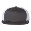 YP Classics Flat Bill Trucker Cap, One Size, Black, One Size, Charcoal-White view 1