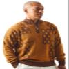 Stacy Adams Mens Sweater Jacquard Flourish Tonal Design (3XL, Brown) view 4