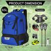 WOLT Lacrosse Bag- Extra Large Lacrosse Backpack for All Sport Gear-Two Sticks Holders and Separate Cleats Compartment Field Hockey Bag view 2