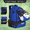 WOLT Lacrosse Bag- Extra Large Lacrosse Backpack for All Sport Gear-Two Sticks Holders and Separate Cleats Compartment Field Hockey Bag view 3