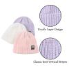JANGANNSA Simple Knitted Baby Beanie Hip-Hop Boys Winter Hat Toddler Kids Bonnet for Girl 0-5Y (3PCS-O, M) view 3