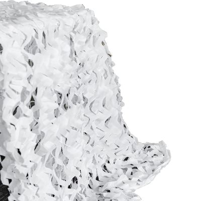 LTSRLL Reinforced Camo Netting - White - Camouflage Net Blinds - Tear Resistance Sunscreen Fabric Shade Netting for Tree Stand, Photography, Decorations(Size:1.5x9m/4.9x29.5ft)