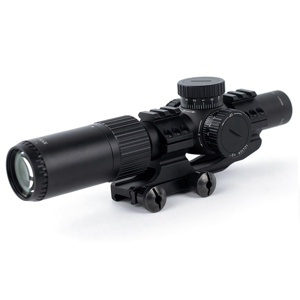 Bravary 1-6x24 SFP LPVO 1.2-6x24 LPVO Riflescope IR SFP Crosshair Mil-dot Red Green Reticle Short to Mid Range Hunting and Shooting (Black 1-6x24 IR)