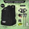WOLT Lacrosse Bag- Extra Large Lacrosse Backpack for All Sport Gear-Two Sticks Holders and Separate Cleats Compartment Field Hockey Bag view 2
