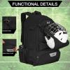 WOLT Lacrosse Bag- Extra Large Lacrosse Backpack for All Sport Gear-Two Sticks Holders and Separate Cleats Compartment Field Hockey Bag view 3