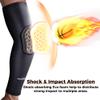 COOLOMG compression arm sleeves with elbow pad for volleyball basketball football black L view 2