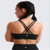 CRZ YOGA Girls Butterluxe Cross Back Sports Bra Black X-Small view 2