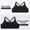 CRZ YOGA Girls Butterluxe Cross Back Sports Bra Black X-Small view 3