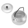 jerss Camping Kettle Ultra Light Outdoor Coffee Pot Barbecue Silver Picnic Portable Tea Pot Cover Handle for Boiling Teapot Coffeemaker Pots view 4