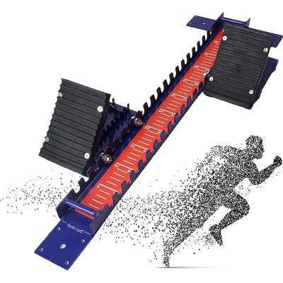 Starting Blocks, Light Weight Aluminum Track Starting Block, Athletics Scholastic Starting Block, 6 Angle Adjustable, With Standard Card Ruler and Thicked Anti -Slip Pad, for School and Training