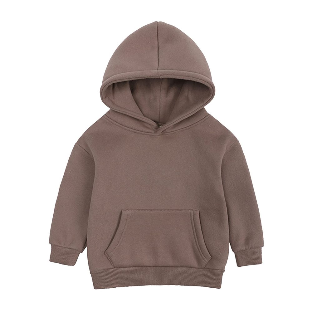 Girls Hoodie from Friends Toddler Boys Girls Pullover Fleece Sweatshirt Children Solid Plus Babies (Brown, 10-11 Years)