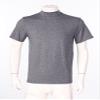 Freebily Mens Basic Turtleneck Short Sleeve T-Shirts Slim Fit Undershirt Solid Knitwear Sweaters DarkGreyA Medium view 2