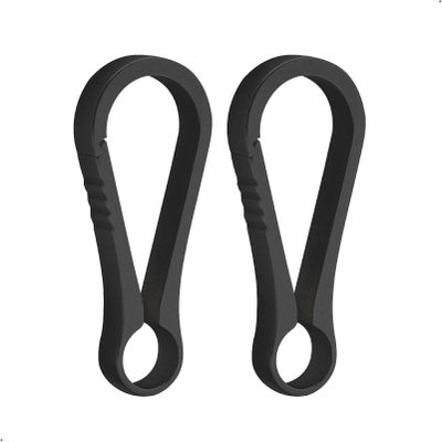 PJYTAC Black Titanium Carabiner Keychain Clip Small Key Clip Quick Release Carabiner Keychain 2PCS
