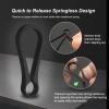 PJYTAC Black Titanium Carabiner Keychain Clip Small Key Clip Quick Release Carabiner Keychain 2PCS view 3