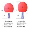 DUDSME Ping Pong Paddle Table Tennis Bats with Excellent Control and Spin Suitable for Kids Adults Indoor and Outdoor Activities/A/Long Handle view 2