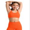 CRZ YOGA Girls Butterluxe Cross Back Sports Bra Neon Orange X-Large view 1