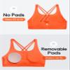 CRZ YOGA Girls Butterluxe Cross Back Sports Bra Neon Orange X-Large view 3