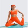 CRZ YOGA Girls Butterluxe Cross Back Sports Bra Neon Orange X-Large view 4