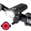 Bike Safety Light 2000mAh Rechargeable Bike Light Bike Flashlight Set Ultra Bright Bike Led Lights for Night 800 Lumens Riding Bicycle Safety Lights,Waterproof (A - Bike Headlight and Tail Light Set) view 1