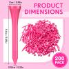 Jenaai 200 Pcs Golf Tees Bamboo Golf Tees Professional Golf Tees Bulk for Women Golf Club Accessories(2-1/8 Inch,Pink) view 2